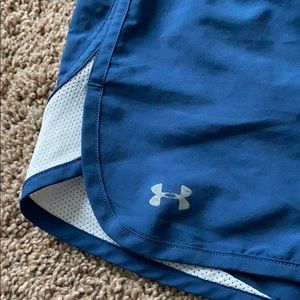Blue under armour athletic shorts